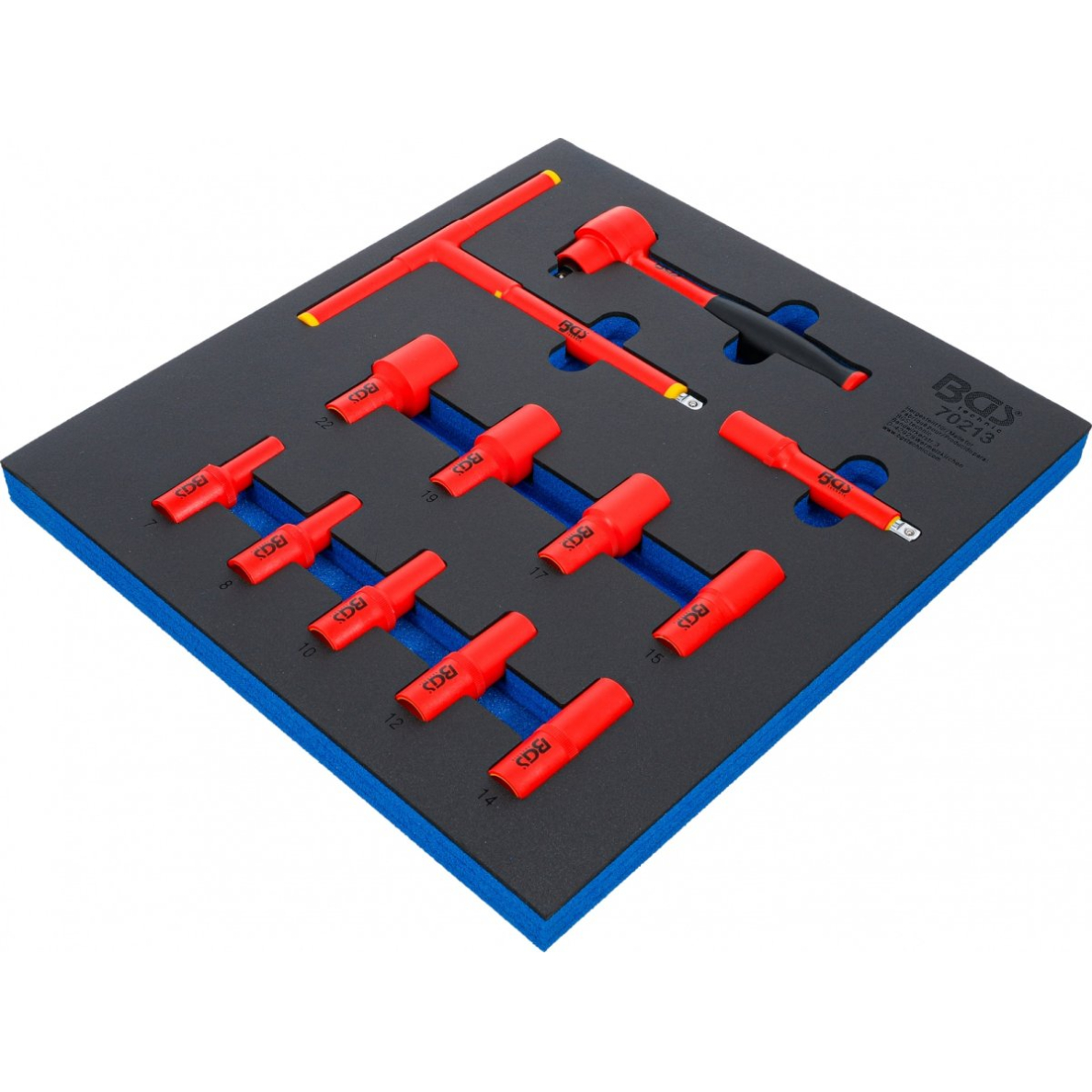 Įrankių dėklas 2/3: VDE įrankių rinkinys | 10 mm (3/8") | 7 - 22 mm | 12 vnt. (70213) Įrankių dėklas 2/3: VDE įrankių rinkinys | 10 mm (3/8") | 7 - 22 mm | 12 vnt. (70213)