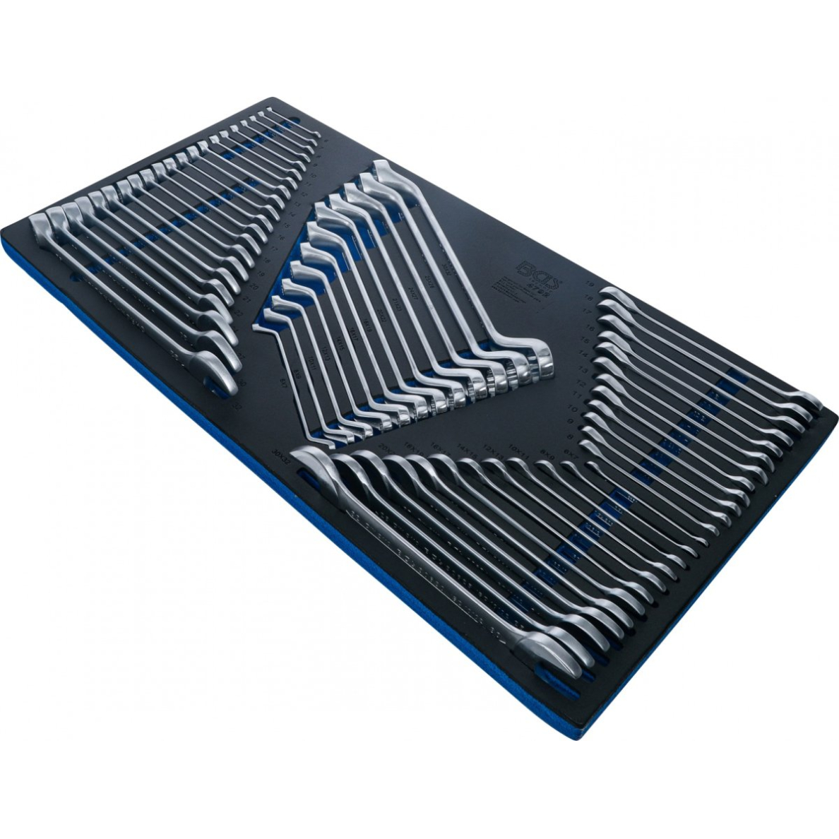 Įrankių dėklas XL: kombinuotas veržliaraktis / dvigubas veržliaraktis / dvigubas atviras veržliaraktis ir terkšlinių veržliarakčių rinkinys | 57 vnt (4792)