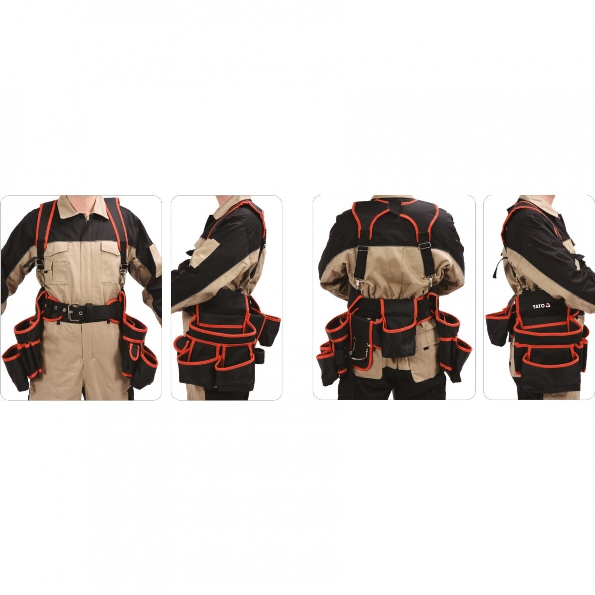Įrankių diržas su petnešomis ir kišenėmis Yato YT-74070 1 Įrankių diržas su petnešomis ir kišenėmis Yato YT-74070 1