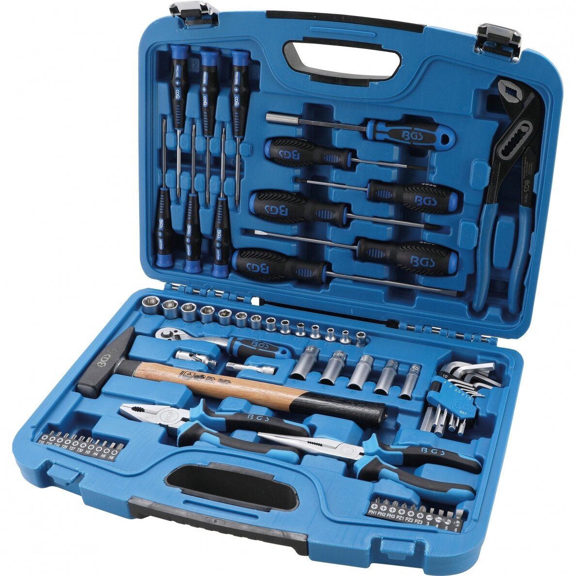 Įrankių komplektas BGS-technic, 67 vnt. 1 Įrankių komplektas BGS-technic, 67 vnt. 1