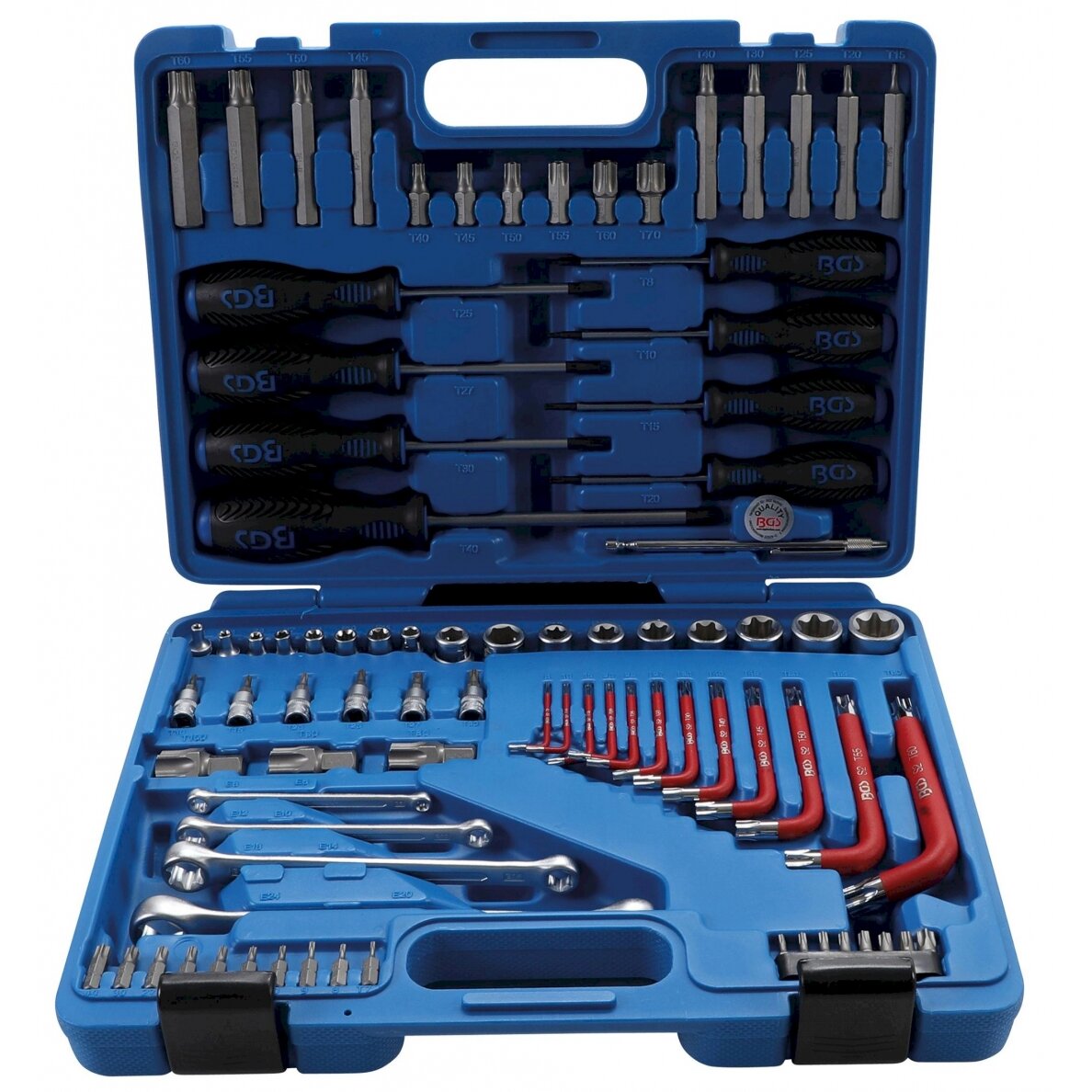 Įrankių rinkinys | 6.3 mm (1/4 ") + 12.5 mm (1/2") | E-Type / T-Star (Torx) | 84 vnt. (7849) Įrankių rinkinys | 6.3 mm (1/4 ") + 12.5 mm (1/2") | E-Type / T-Star (Torx) | 84 vnt. (7849)