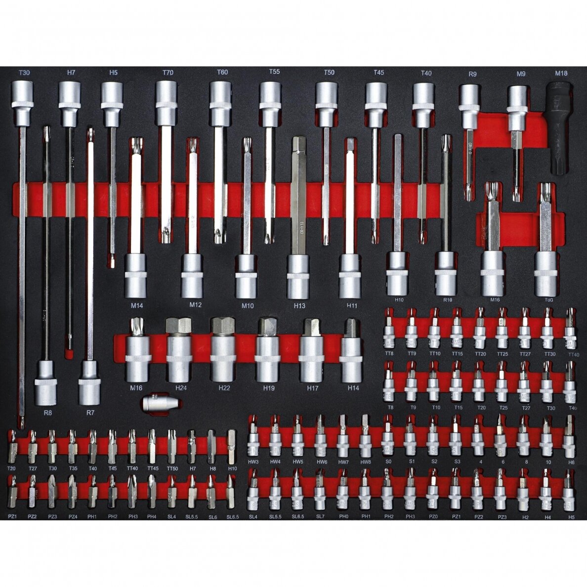 Įrankių spintelė ant ratukų BGS, 7 stalčiai, su įrankiais 250 vnt. 1