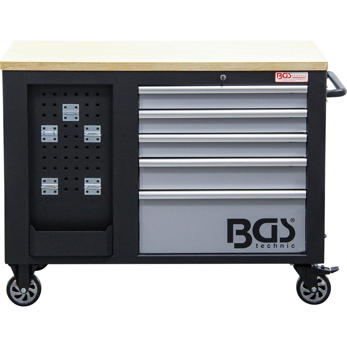 Įrankių vežimėlis BGS-technic, 2x 5 stalčiai, be įrankių, 1 spintelė 4 Įrankių vežimėlis BGS-technic, 2x 5 stalčiai, be įrankių, 1 spintelė 4