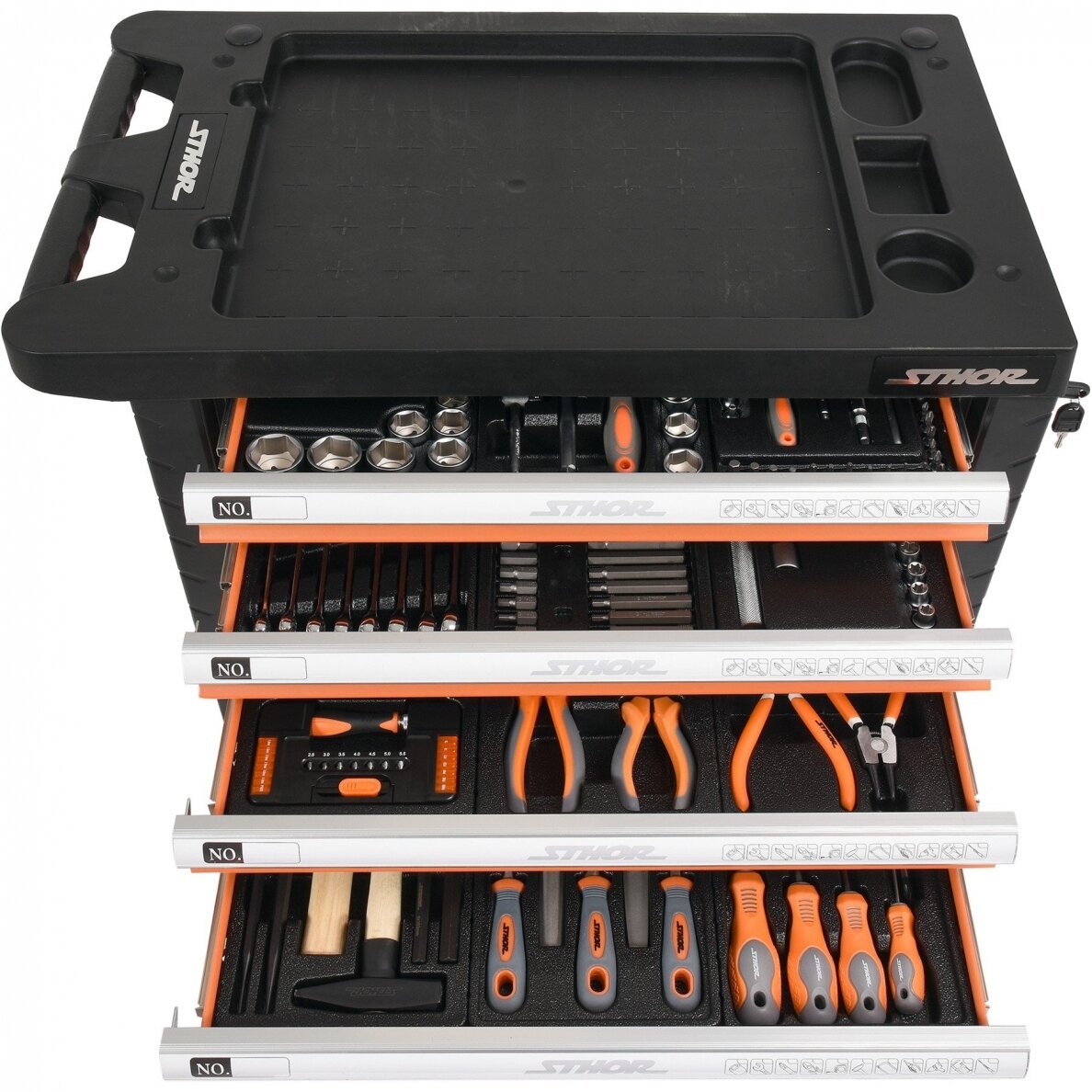 Įrankių spintelė Sthor 302 įrankiai, 6 stalčiai (58550) 4