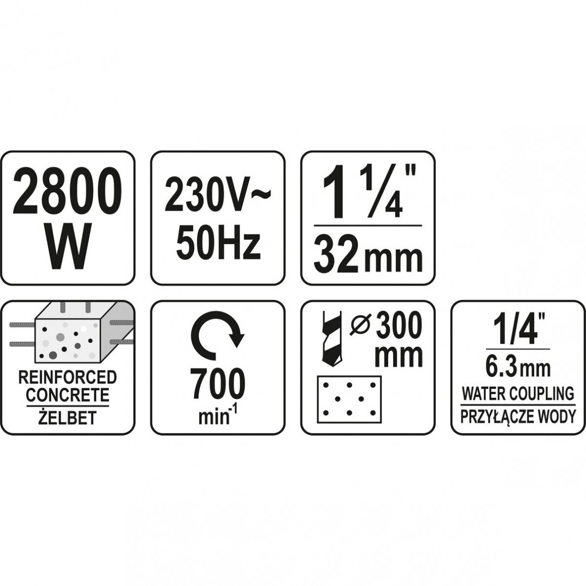 Įrenginys deimantiniam gręžimui su stovu Yato YT-81983, 2200W 6