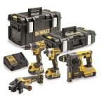 Įrankių rinkinys DeWalt DCK422P3-QW (DCG405 + DCH273 + DCD796 + DCF887), 18 V, 3x5.0 Ah