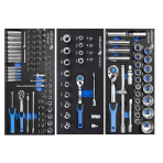 Įrankių vežimėlis 7 stalčių su 235 įrankiais Įrankių vežimėlis 7 stalčių su 235 įrankiais