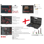 Įrankių vežimėlis RACINGline, 7 stalčiai +515vnt įrankių, KS Tools