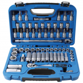 Įrankių ir galvučių komplektas BGS-technic, 10 mm (3/8"), coliniai dydžiai, 61 vnt.