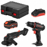 Akumuliatorinių įrankių rinkinys DNIPRO-M D20CK2A-140S, 20 V, 4.0 Ah