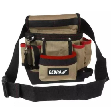 Įrankių diržas DEDRA N0032 vientisas 20x10x30cm, 8 kišenės 1 Įrankių diržas DEDRA N0032 vientisas 20x10x30cm, 8 kišenės 1