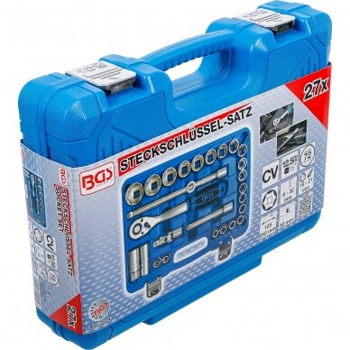 Įrankių ir galvučių komplektas BGS-technic, 12,5 mm (1/2"), 8 - 32 mm, 27 vnt. 6 Įrankių ir galvučių komplektas BGS-technic, 12,5 mm (1/2"), 8 - 32 mm, 27 vnt. 6