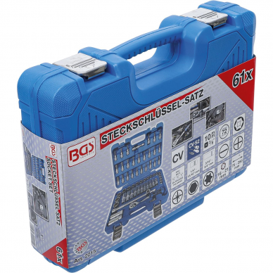 Įrankių ir galvučių komplektas BGS-technic, 10 mm (3/8"), coliniai dydžiai, 61 vnt. 6 Įrankių ir galvučių komplektas BGS-technic, 10 mm (3/8"), coliniai dydžiai, 61 vnt. 6