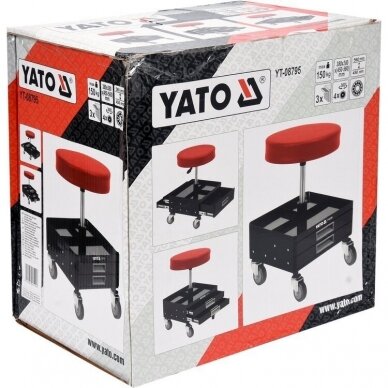 Įrankių kėdutė su 3 stalčiais Yato YT-08795 3