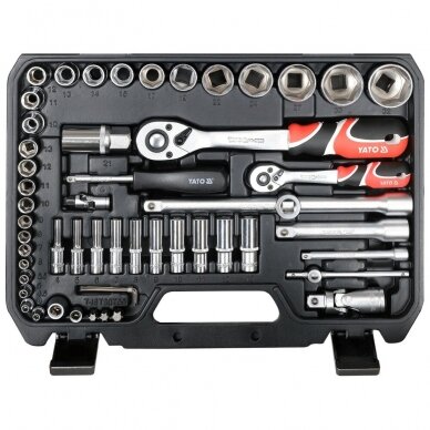 Įrankių rinkinys | 6.3 mm (1/4") + 12.5 mm (1/2") | 93 vnt. (YT-38784) 2 Įrankių rinkinys | 6.3 mm (1/4") + 12.5 mm (1/2") | 93 vnt. (YT-38784) 2
