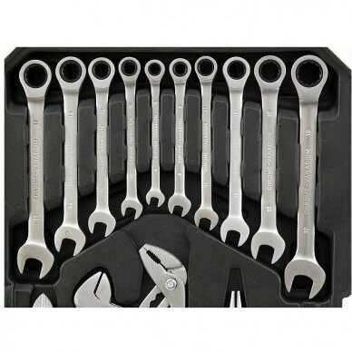 Įrankių rinkinys aliuminiame lagamine - terkšliniai raktai - su ratukais, 188 vnt. 4 Įrankių rinkinys aliuminiame lagamine - terkšliniai raktai - su ratukais, 188 vnt. 4