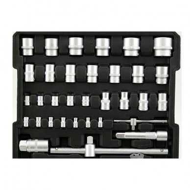 Įrankių rinkinys aliuminiame lagamine - terkšliniai raktai - su ratukais, 188 vnt. 7 Įrankių rinkinys aliuminiame lagamine - terkšliniai raktai - su ratukais, 188 vnt. 7