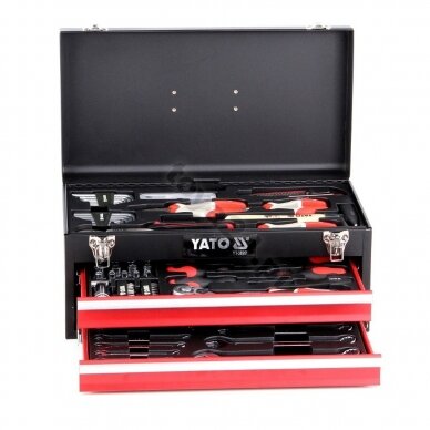 Įrankių rinkinys su metaline dėže ir stalčiais Yato 80 vnt. (YT-38951) 4 Įrankių rinkinys su metaline dėže ir stalčiais Yato 80 vnt. (YT-38951) 4