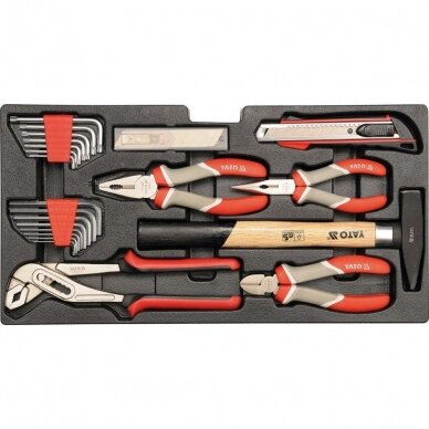 Įrankių rinkinys su metaline dėže ir stalčiais Yato 80 vnt. (YT-38951) 6 Įrankių rinkinys su metaline dėže ir stalčiais Yato 80 vnt. (YT-38951) 6