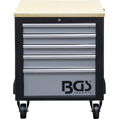 Įrankių vežimėlis BGS-technic, 2x 5 stalčiai, be įrankių, 1 spintelė 3
