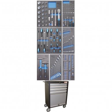 Įrankių spintelė BGS-technic  su 151 įrankiu Įrankių spintelė BGS-technic  su 151 įrankiu