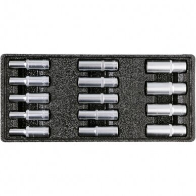 Įrankių spintelė Vorel 177 įrankiai, 6 stalčiai (58540) 6