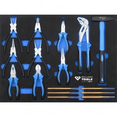 Įrankių vežimėlis 7 stalčių su 473  įrankiais, Brilliant Tools 4