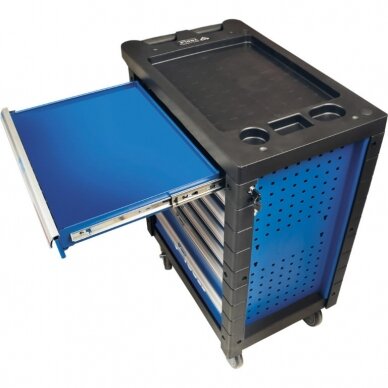 Įrankių vežimėlis su 7 stalčiais, tuščias, Brilliant Tools 3 Įrankių vežimėlis su 7 stalčiais, tuščias, Brilliant Tools 3