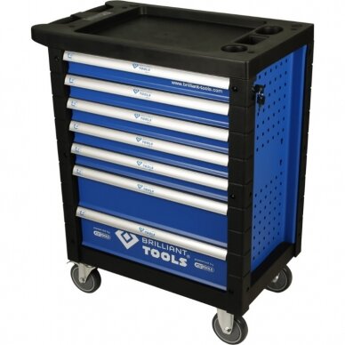 Įrankių vežimėlis Brilliant Tools su 7 stalčiais, (tuščias) Įrankių vežimėlis Brilliant Tools su 7 stalčiais, (tuščias)