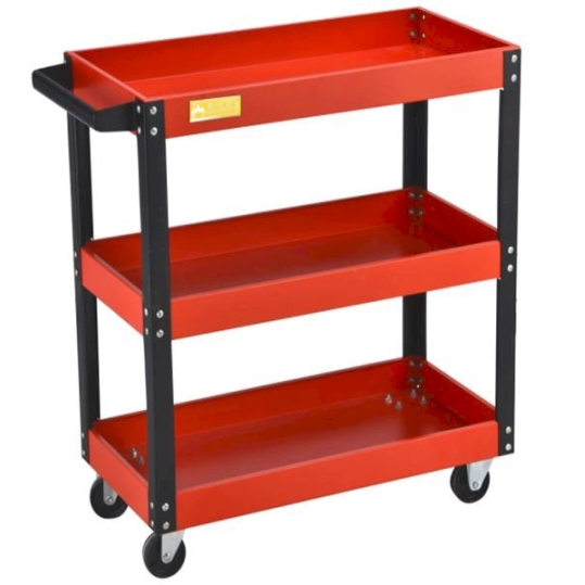 Įrankių vežimėlis ant ratukų | 3 lentynos (SK55210) Įrankių vežimėlis ant ratukų | 3 lentynos (SK55210)