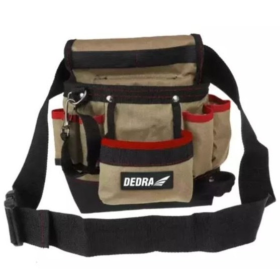 Įrankių diržas DEDRA N0032 vientisas 20x10x30cm, 8 kišenės 1