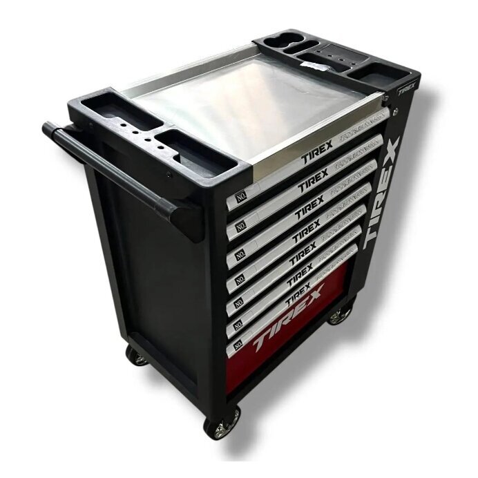 Įrankių spintelė ant ratukų | metalinis starviršis | su įrankiais | 7 stalčiai / 1 durelės | 298 įrankiai (H7002) 2 Įrankių spintelė ant ratukų | metalinis starviršis | su įrankiais | 7 stalčiai / 1 durelės | 298 įrankiai (H7002) 2