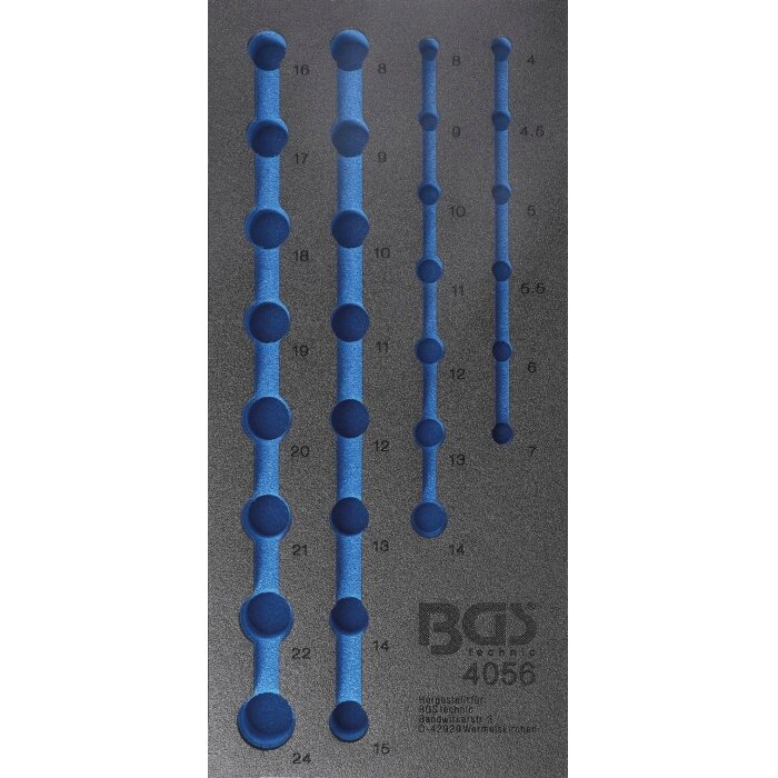 Įrankių dėklas 1/3, tuščias | 4056 pozicijai (4056-1) Įrankių dėklas 1/3, tuščias | 4056 pozicijai (4056-1)