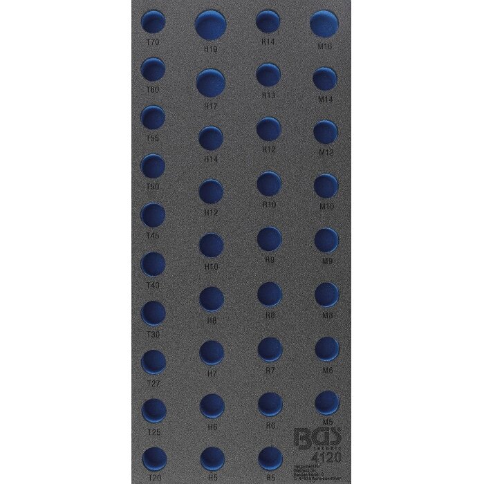 Įrankių dėklas 1/3, tuščias | 4120 pozicijai (4120-1)