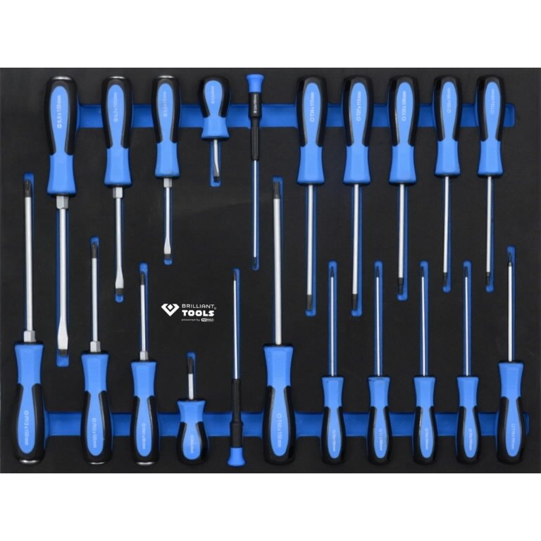 Įrankių vežimėlis Brilliant Tools. 7 stalčių su 473  įrankiais 7