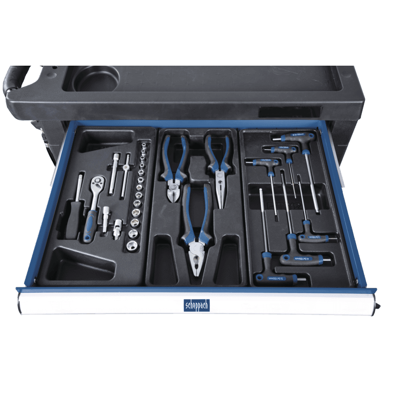 Įrankių spintelė - vežimėlis SCHEPPACH TW 1000 / TW1000 (7 stalčiai, 263 vnt.) 4