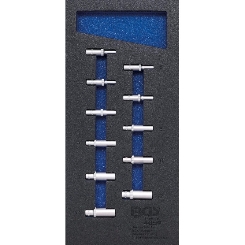 Įrankių dėklas 1/3: Galvutės 6-kampės | 6,3 mm (1/4") | 4 - 13 mm | ilgos | 11 vnt. (4059) Įrankių dėklas 1/3: Galvutės 6-kampės | 6,3 mm (1/4") | 4 - 13 mm | ilgos | 11 vnt. (4059)