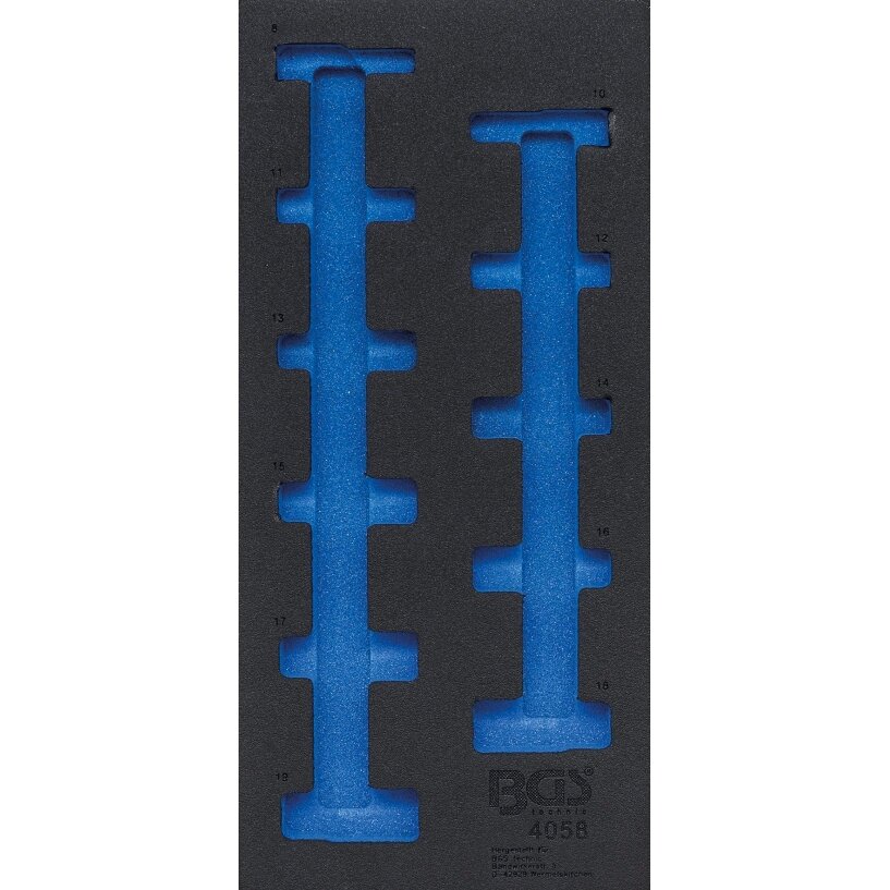 Įrankių dėklas 1/3, tuščias | 4058 pozicijai (4058-1)