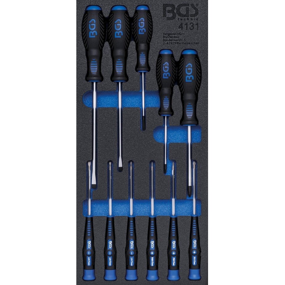 Įrankių dėklas 1/3: atsuktuvų rinkinys | 11 vnt. (4131)