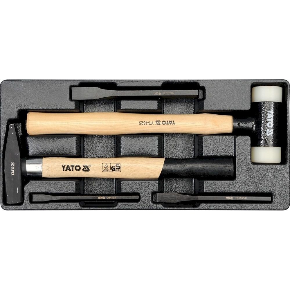 Įrankių rinkinys į vežimėlius-kaltai ir plaktukai (YT-5540) Įrankių rinkinys į vežimėlius-kaltai ir plaktukai (YT-5540)