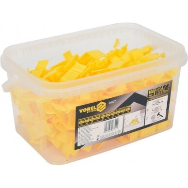 Išlyginamieji spaustukai plytelėms | 6-9 mm | 100 vnt. (04677) 2 Išlyginamieji spaustukai plytelėms | 6-9 mm | 100 vnt. (04677) 2