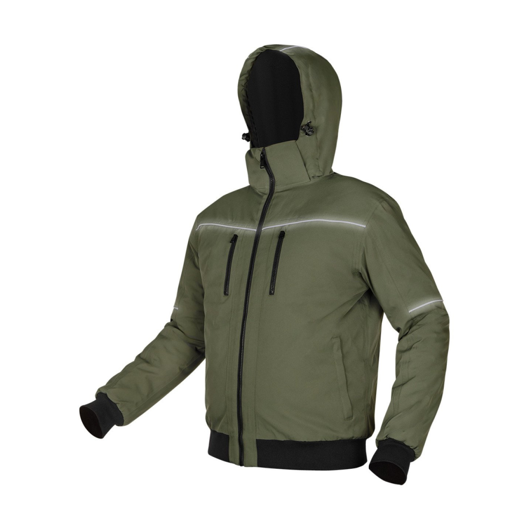 Izoliuota striukė su gobtuvu OUTDOOR, žalia, S dydis 3