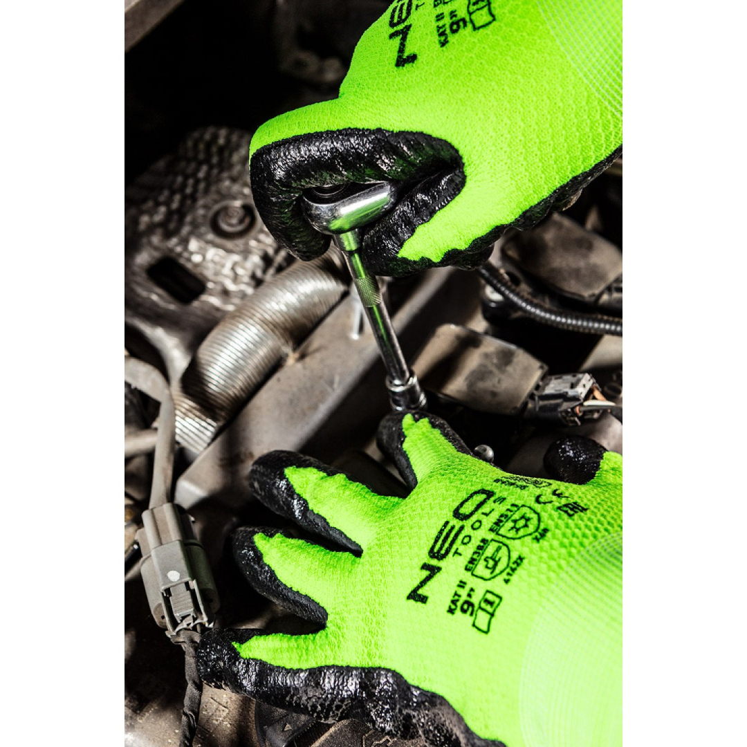 Izoliuotos darbo pirštinės, nailonas su latekso danga, 4142X, 10 dydis 2