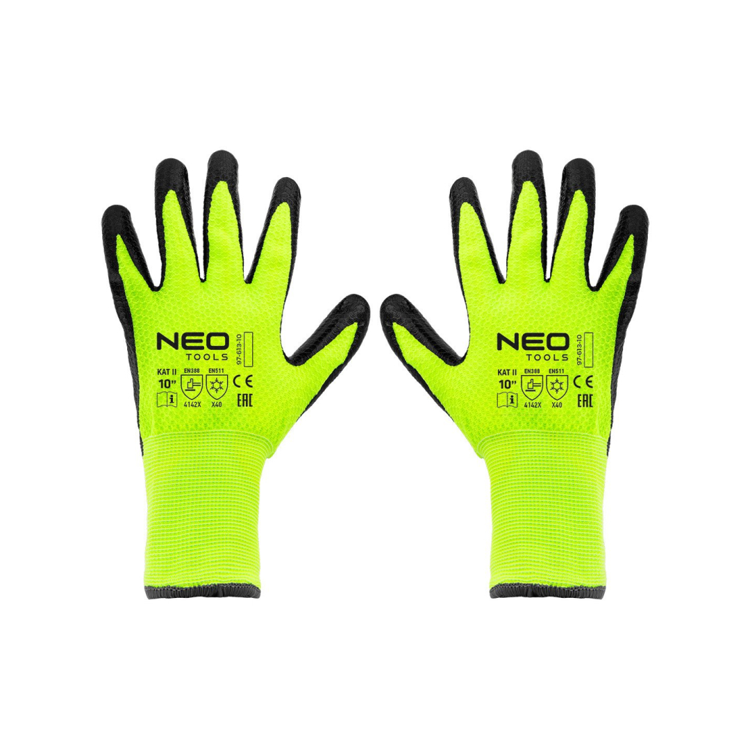 Izoliuotos darbo pirštinės, nailonas su latekso danga, 4142X, 10 dydis