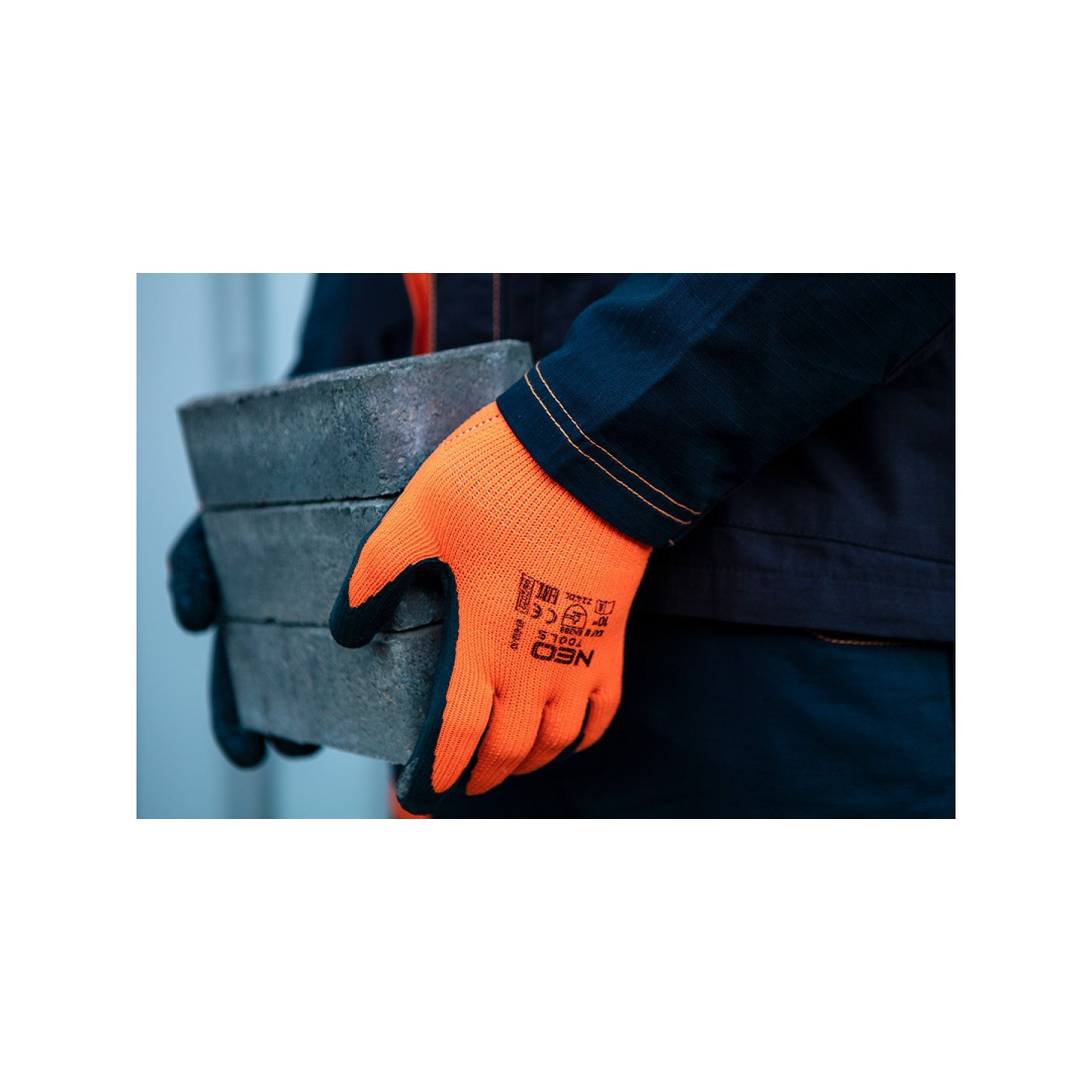 Izoliuotos darbo pirštinės, poliesteris su latekso danga, 2242X, 8 dydis 2