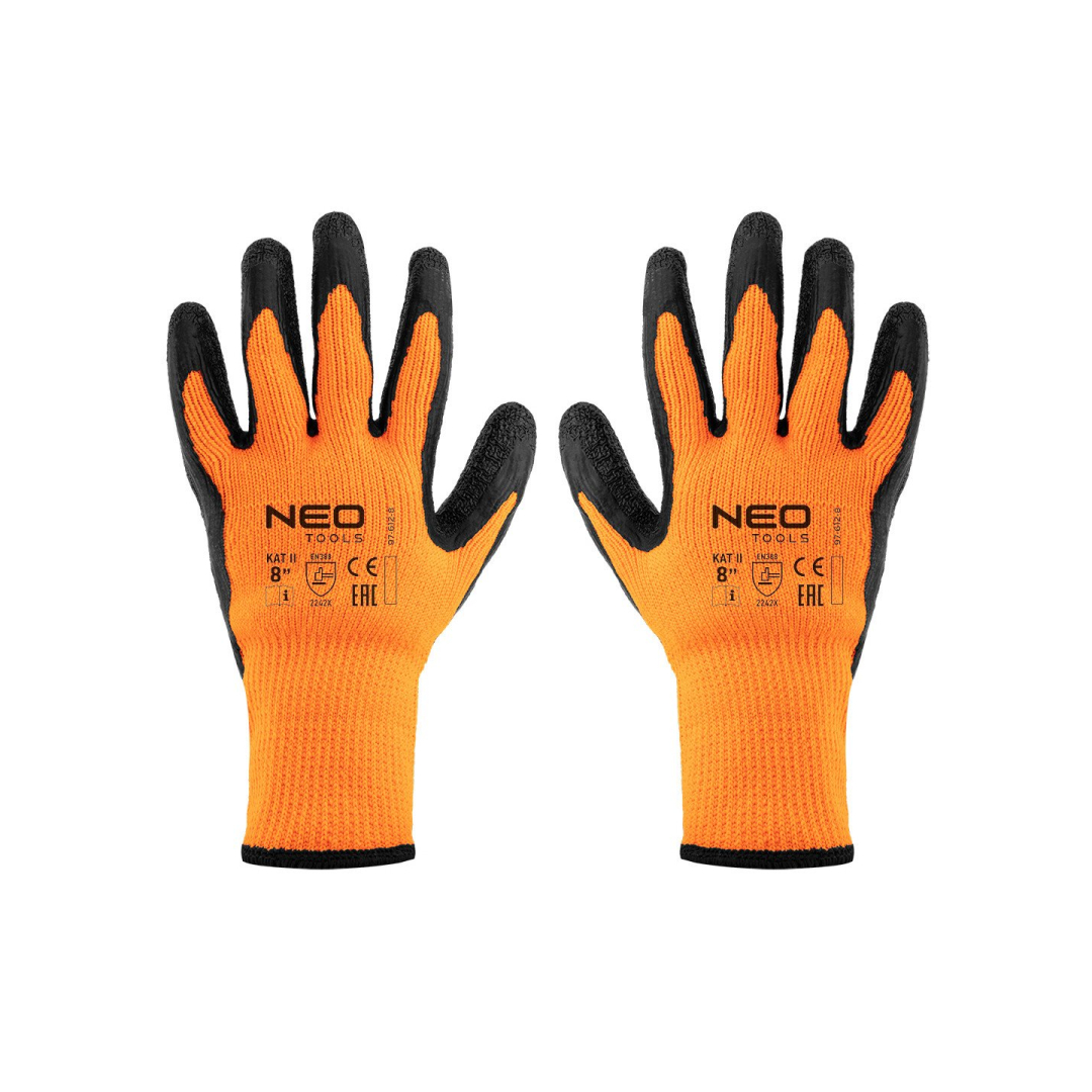 Izoliuotos darbo pirštinės, poliesteris su latekso danga, 2242X, 8 dydis