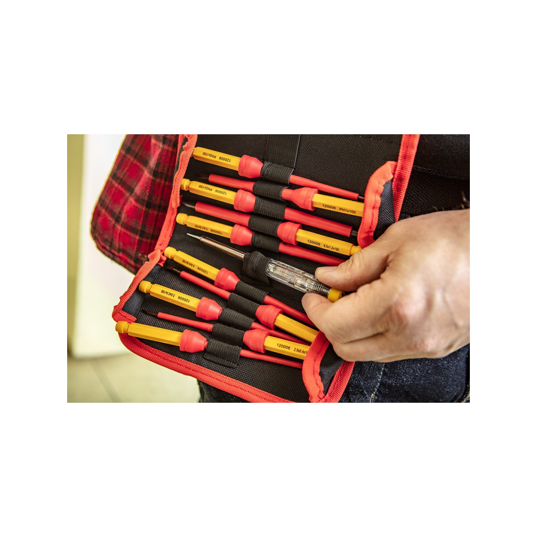 Izoliuotų keičiamų atsuktuvų rinkinys 1000 V, 12 vnt, 5