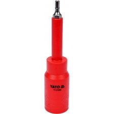 Izoliuotas antgalis elektrikui H4x120mm, 1/2" VDE (YT-21085) Izoliuotas antgalis elektrikui H4x120mm, 1/2" VDE (YT-21085)