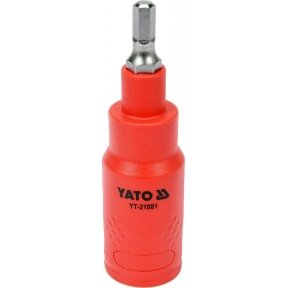 Izoliuotas antgalis elektrikui H5x75mm, 3/8" VDE (YT-21081) Izoliuotas antgalis elektrikui H5x75mm, 3/8" VDE (YT-21081)