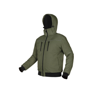 Izoliuota striukė su gobtuvu OUTDOOR, žalia, XXXL dydis